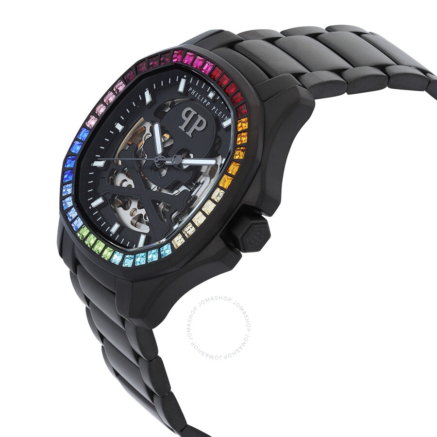 Philipp Plein Skeleton Spectre Automatic Crystal Black Dial Men's Watch PWRAA0823 - 2