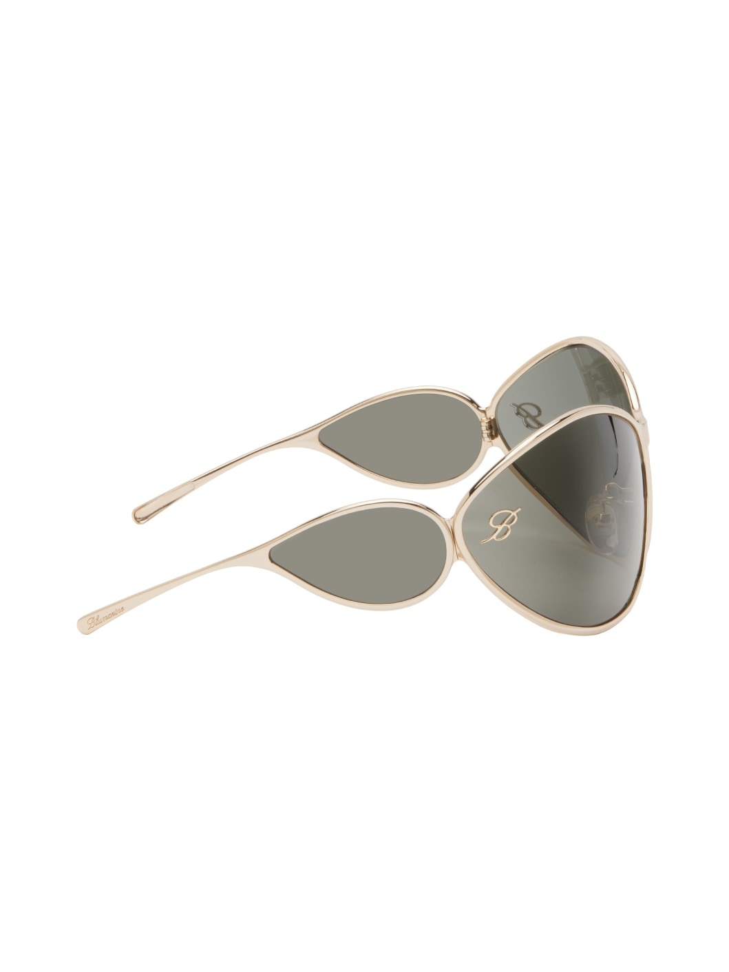 Gold Wraparound Sunglasses - 2