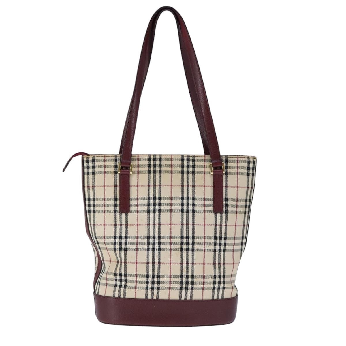 Burberry Nova Check Hand Bag Canvas Beige - 2