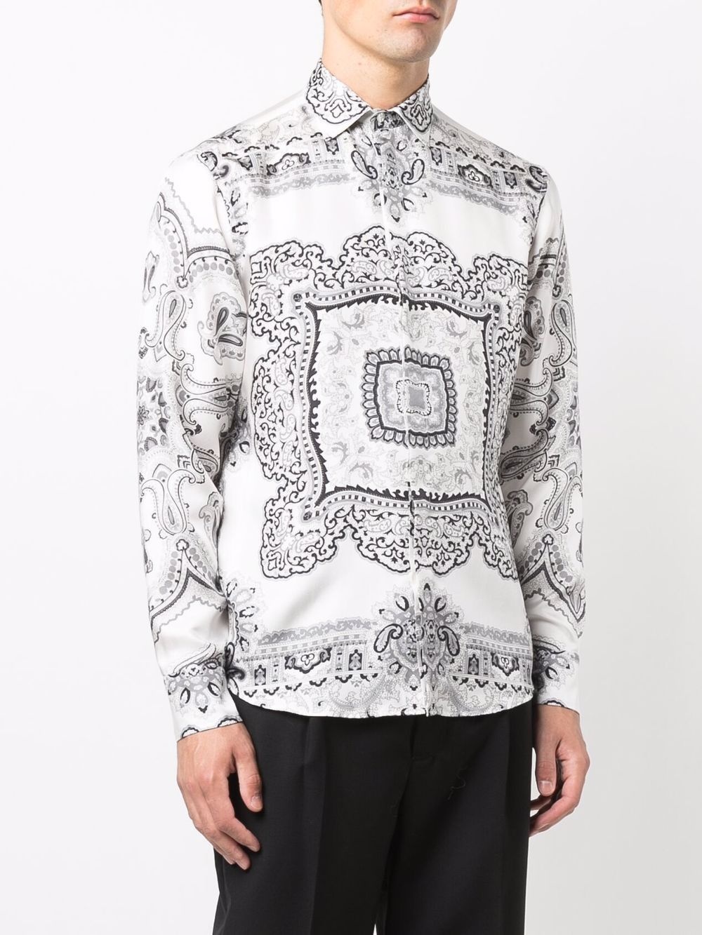 paisley-print silk shirt - 3