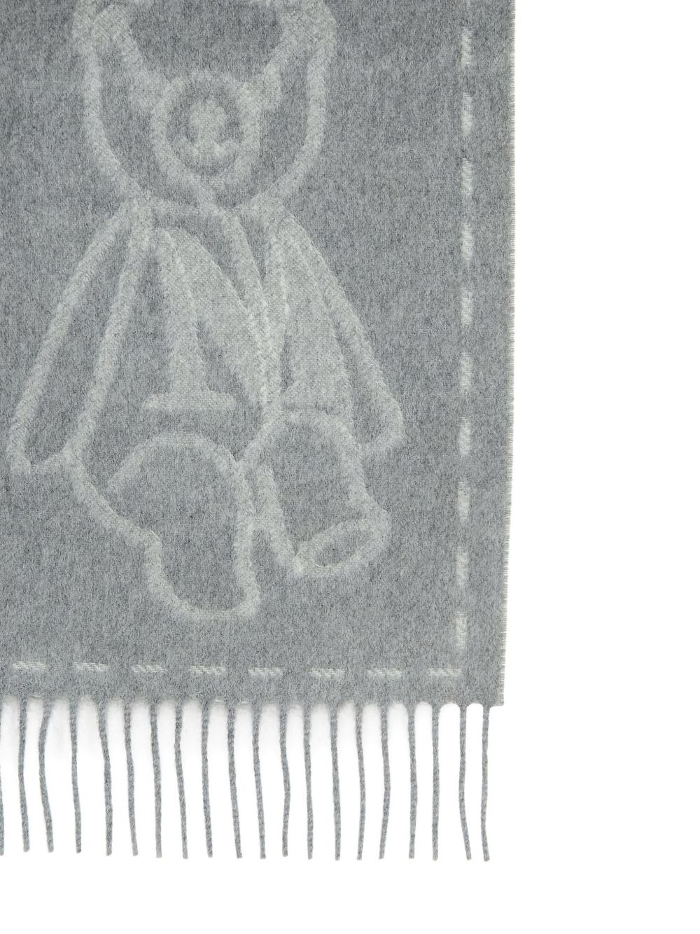 jacquard-monogram cashmere scarf - 3