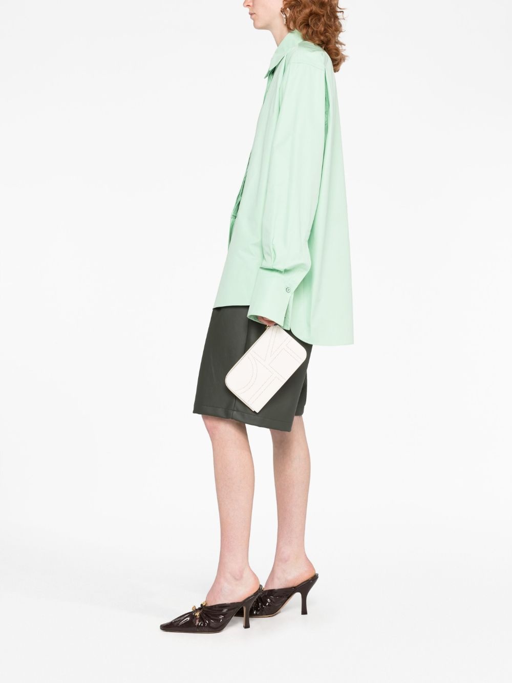 perforated zipped clutch - 2
