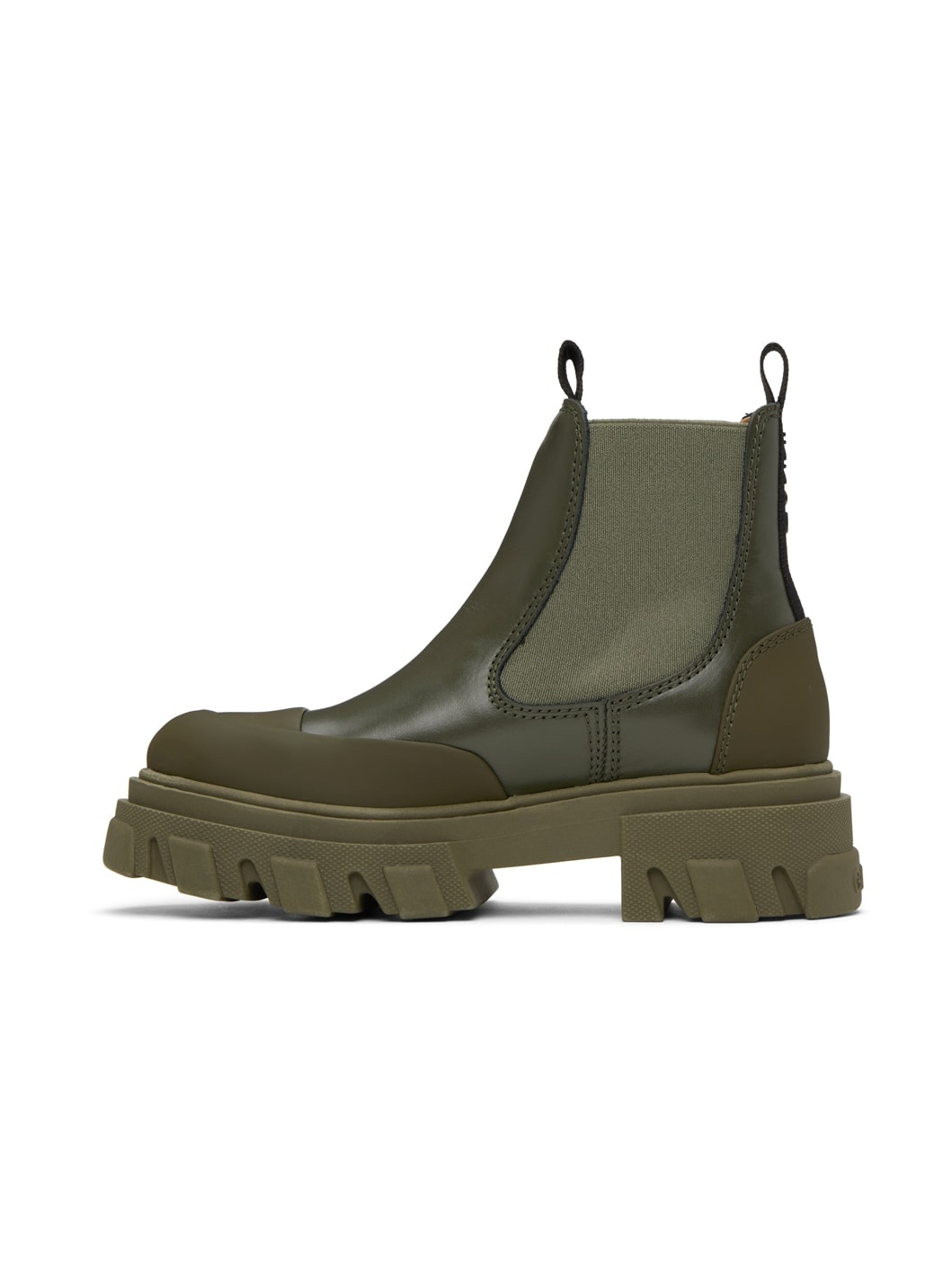 Khaki Cleated Low Chelsea Boots - 3