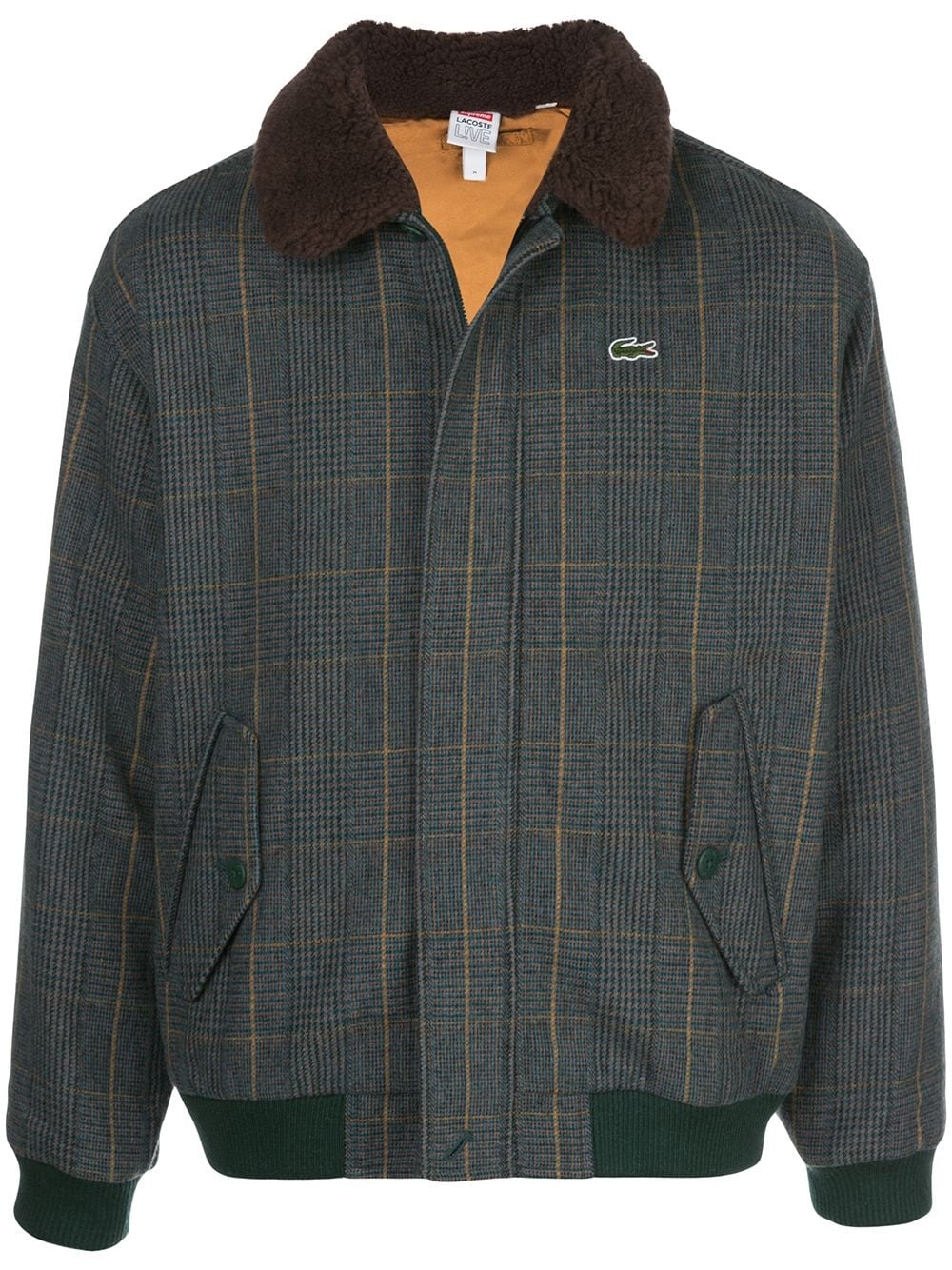 x Lacoste plaid bomber jacket - 1