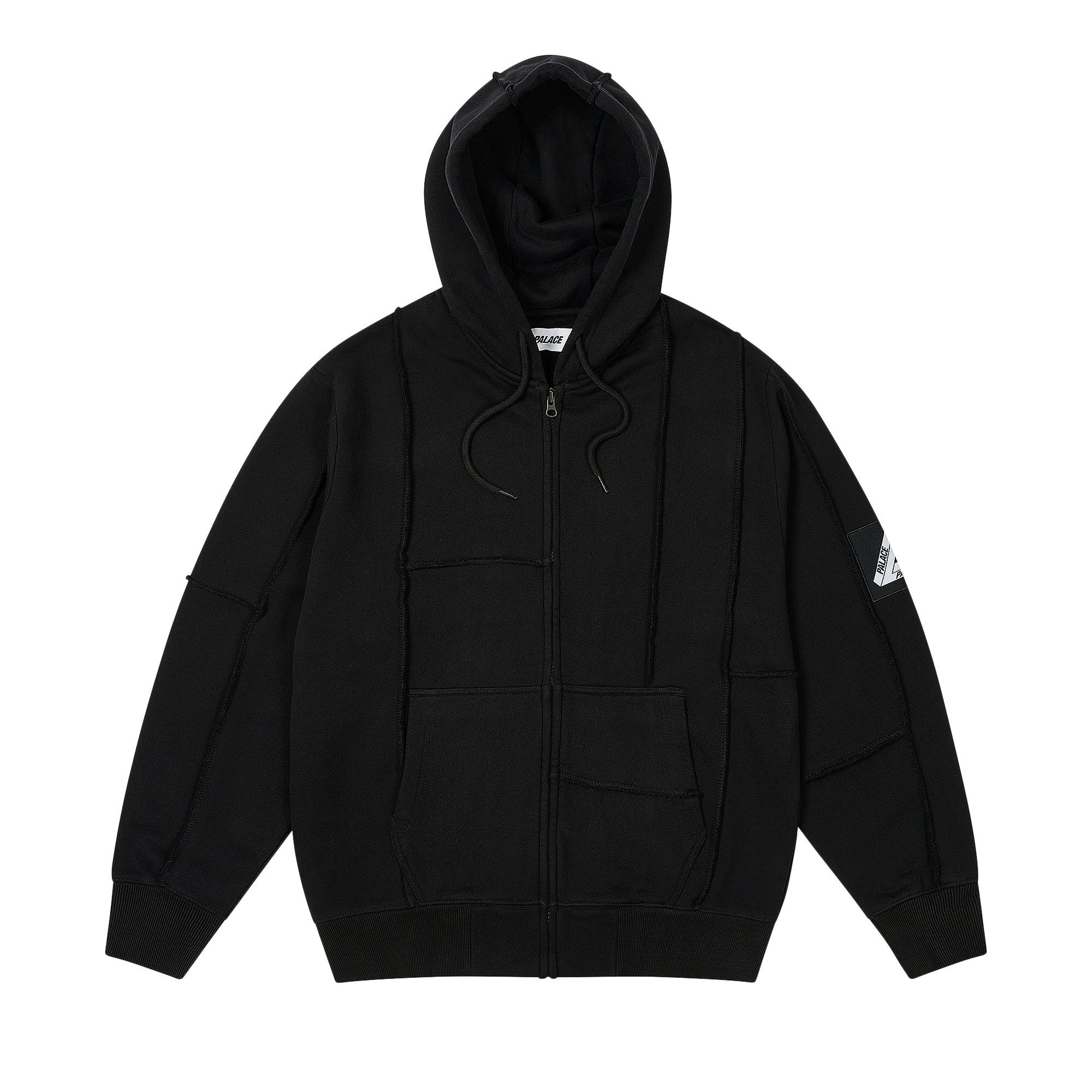 Palace Patch Me Up Zip Hood 'Black' - 1
