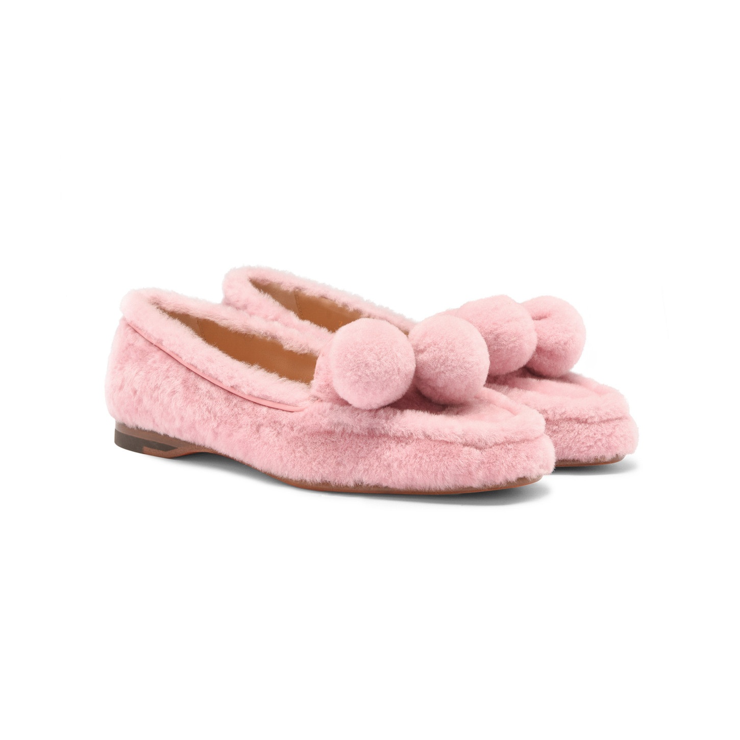 Women's pink fur Andrea loafer - 3