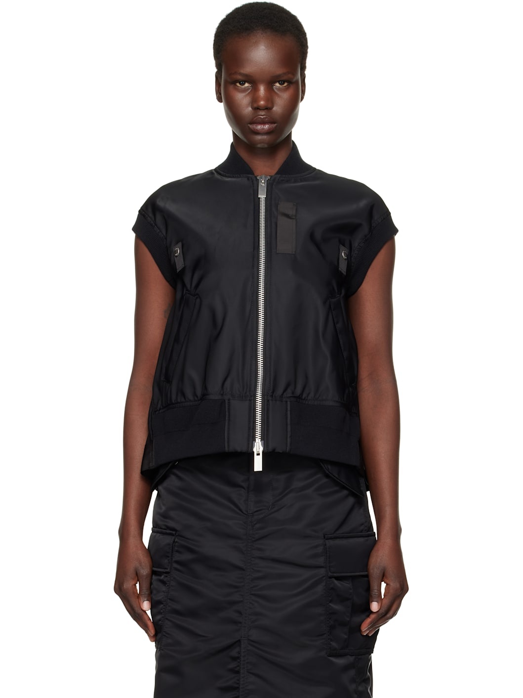 Black Twill Vest - 1