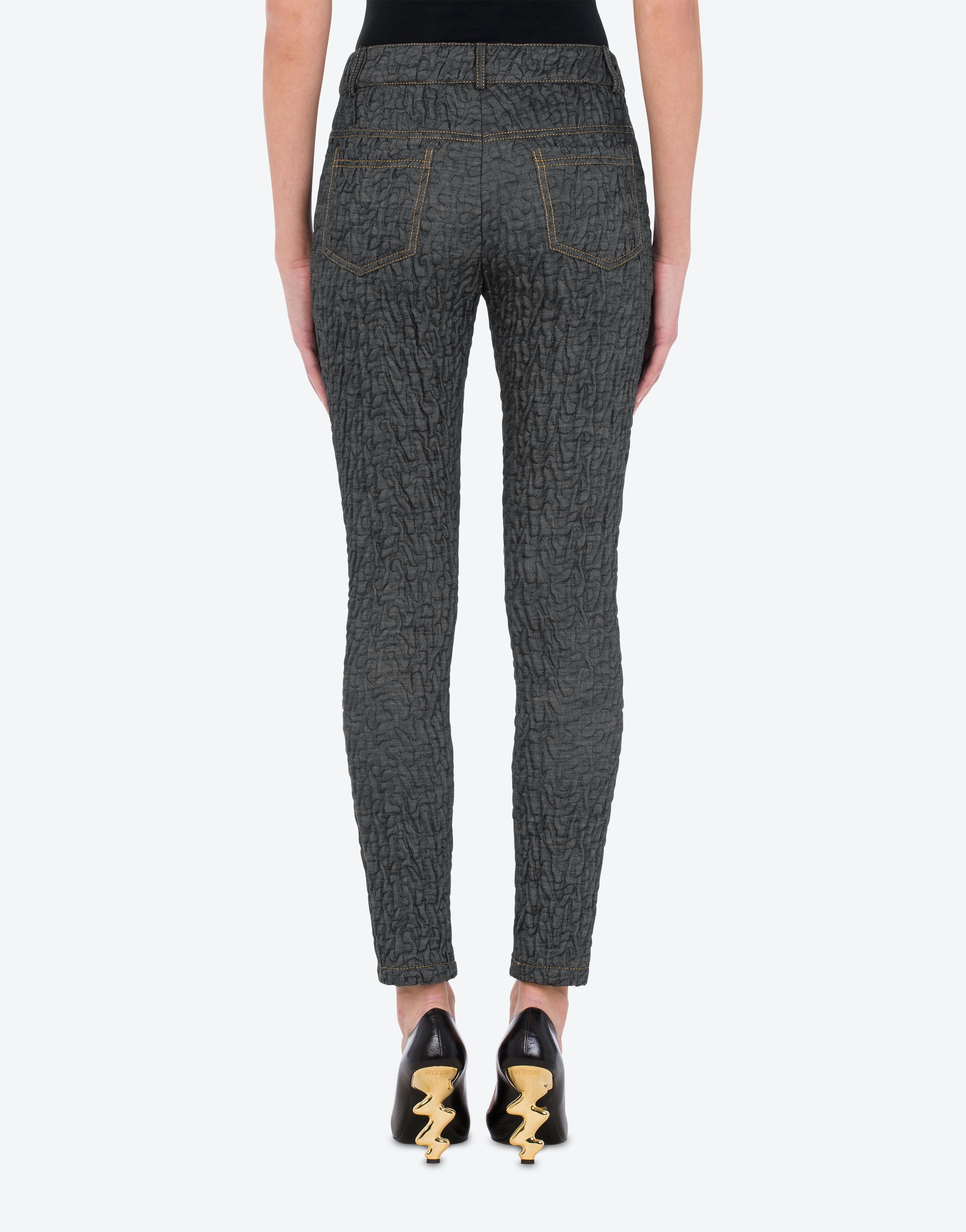 BLACK DENIM TROUSERS - 3
