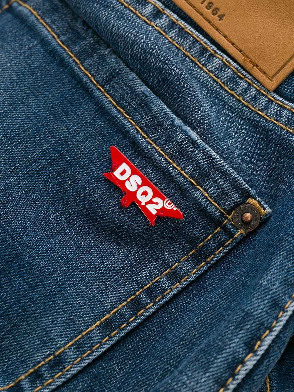 washed cropped jeans - 7