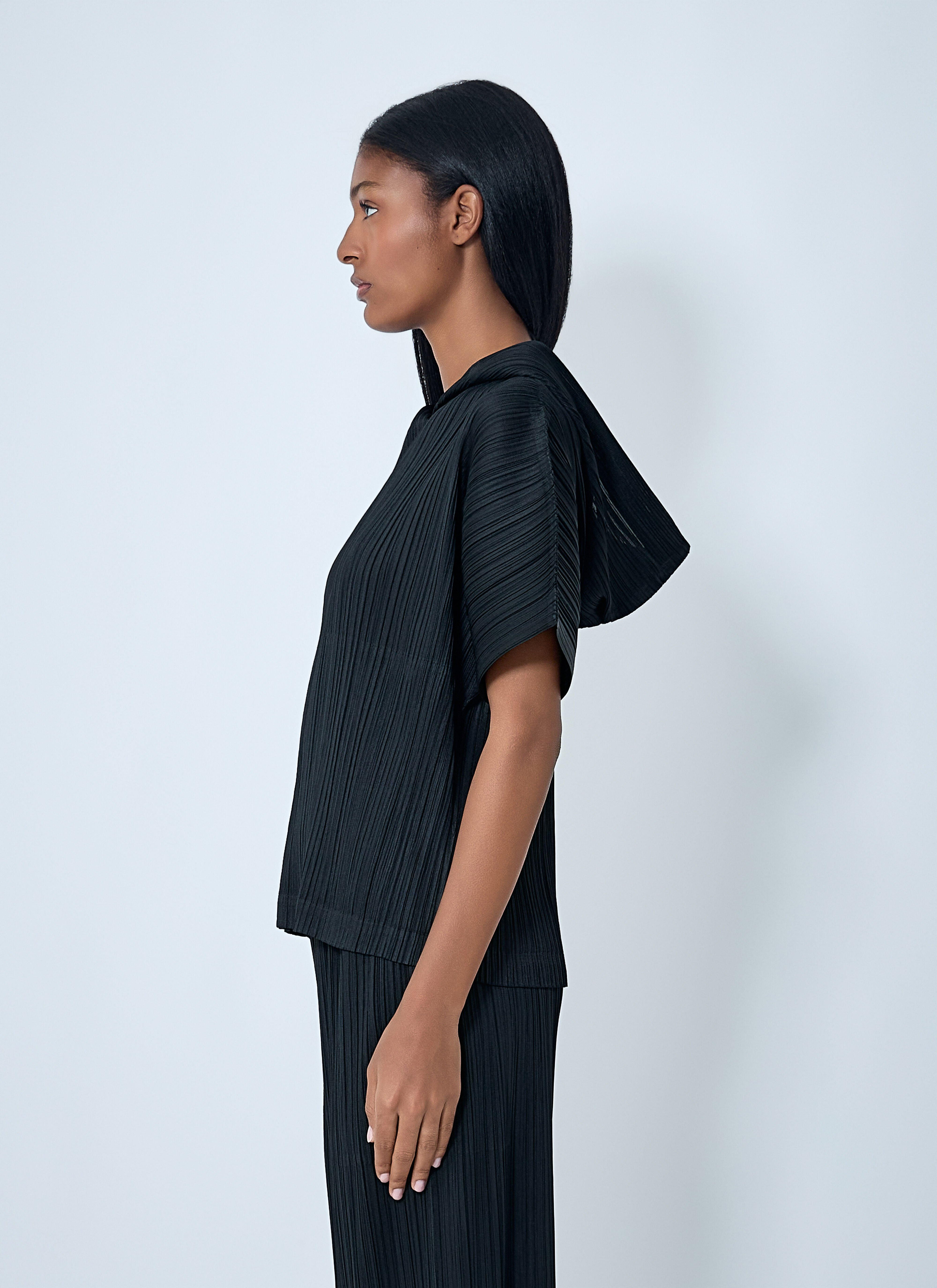 Hooded Pleated Shirt - 3