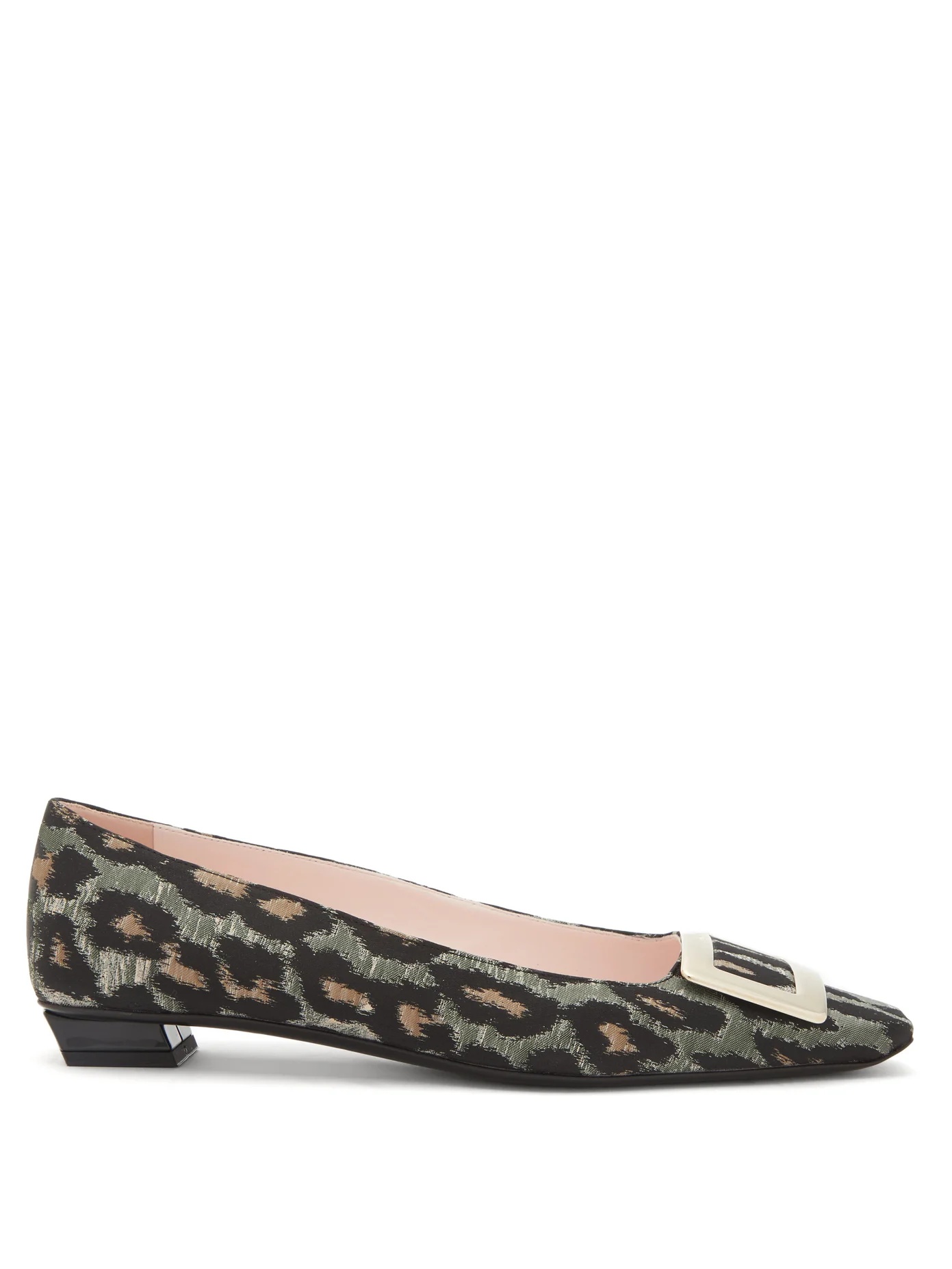 Belle Vivier leopard-jacquard ballerina flats - 1