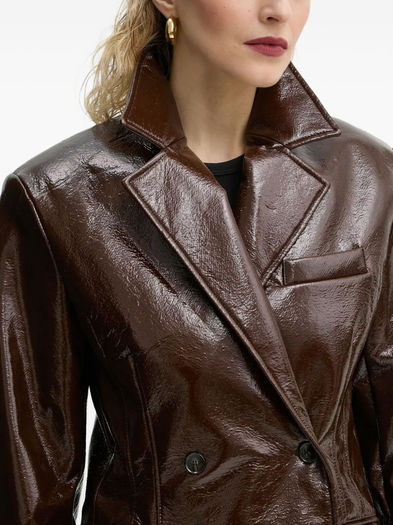 double-breasted collared coat 4