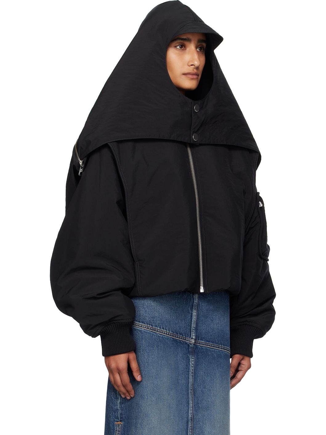 Black 'The Hooded' Bomber Jacket - 2