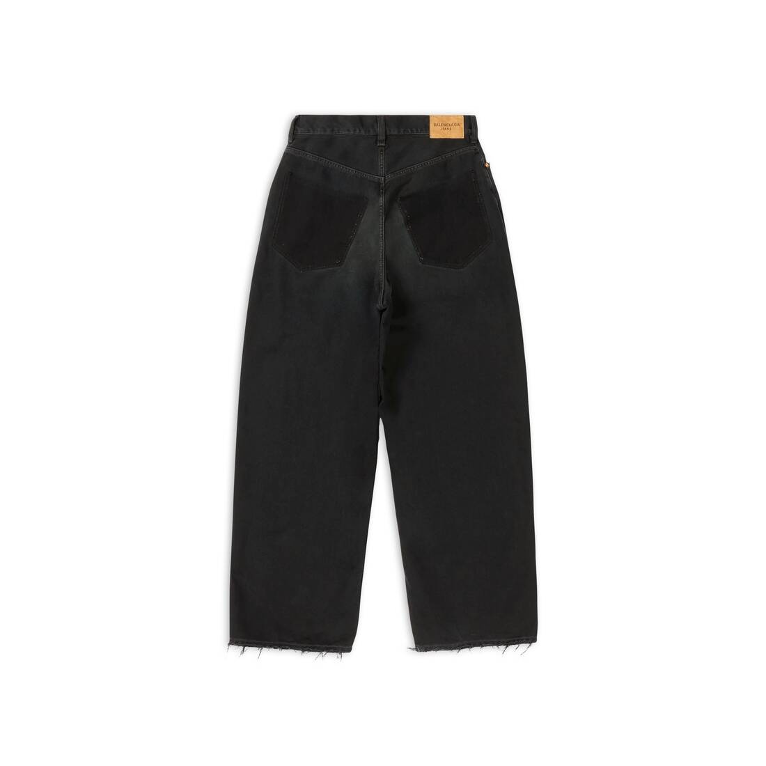 patched pockets baggy jeans - 9