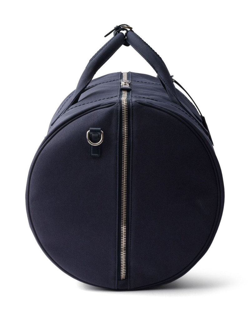 logo-embossed duffle bag 5