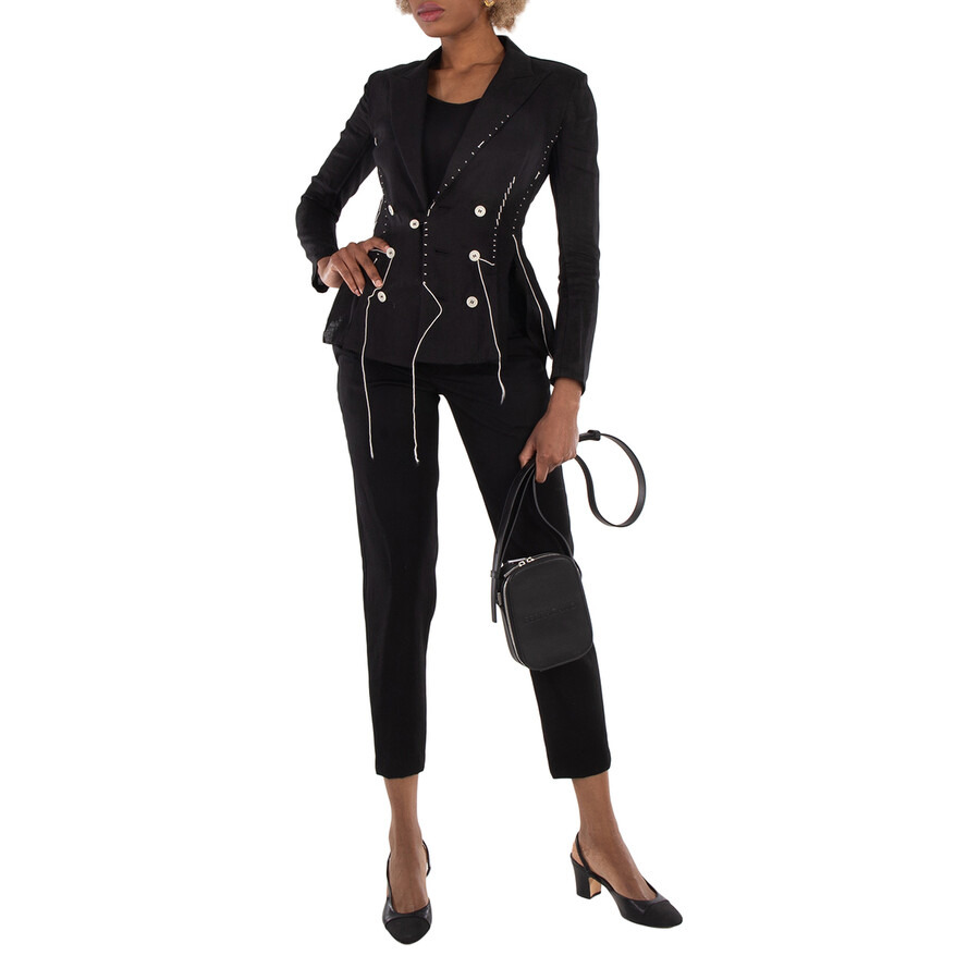 Yohji Yamamoto Gabardine Belted Tapered Trousers - 6