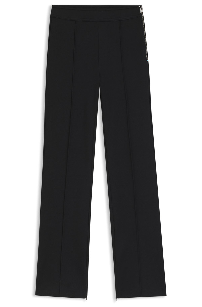 FLARED TROUSERS IN PUNTO MILANO JERSEY WITH FRONT SEAM 1