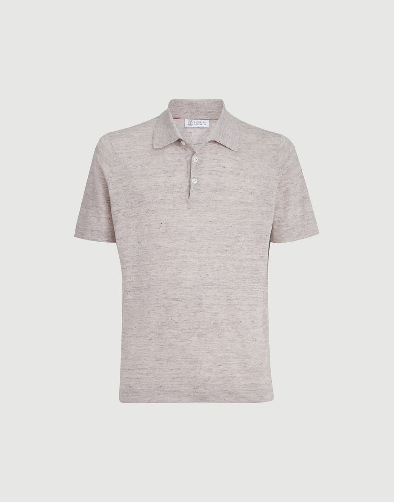 Linen and cotton knit polo 1