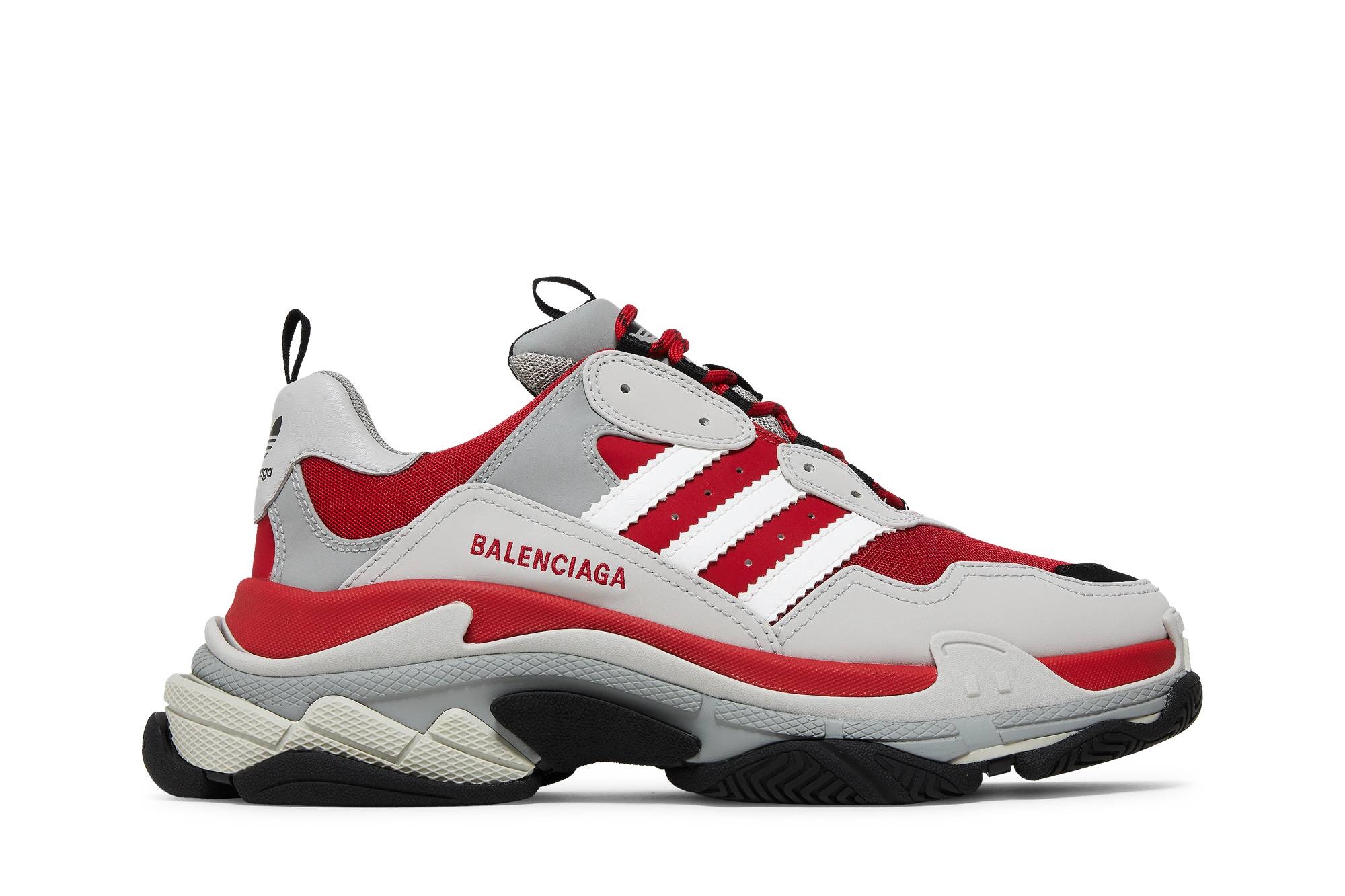 Adidas x Balenciaga Triple S Sneaker 'Red Grey' - 1