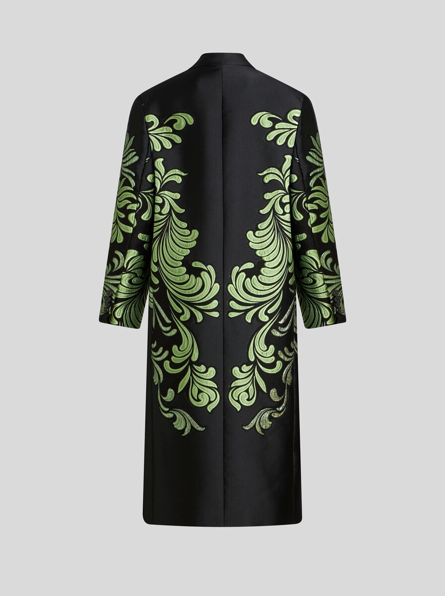 JACQUARD BROCADE COAT - 6