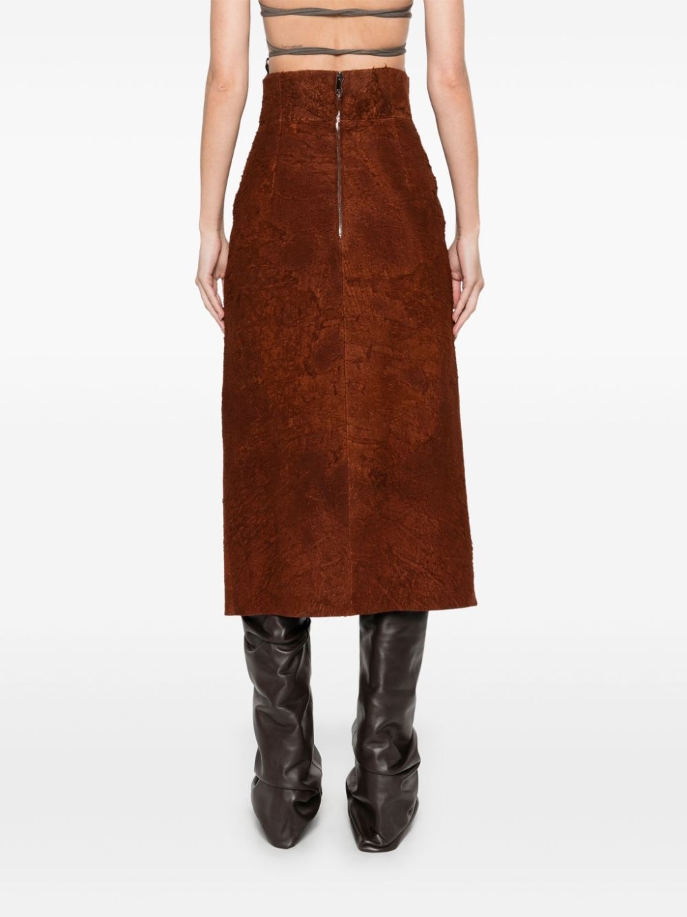 suede midi skirt - 4