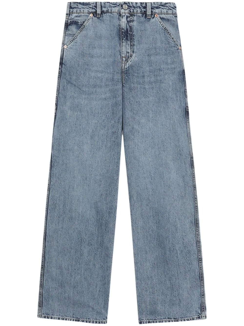 high-rise wide-leg jeans - 1