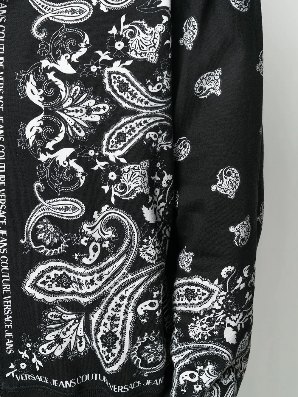 paisley print zip-front hoodie - 5