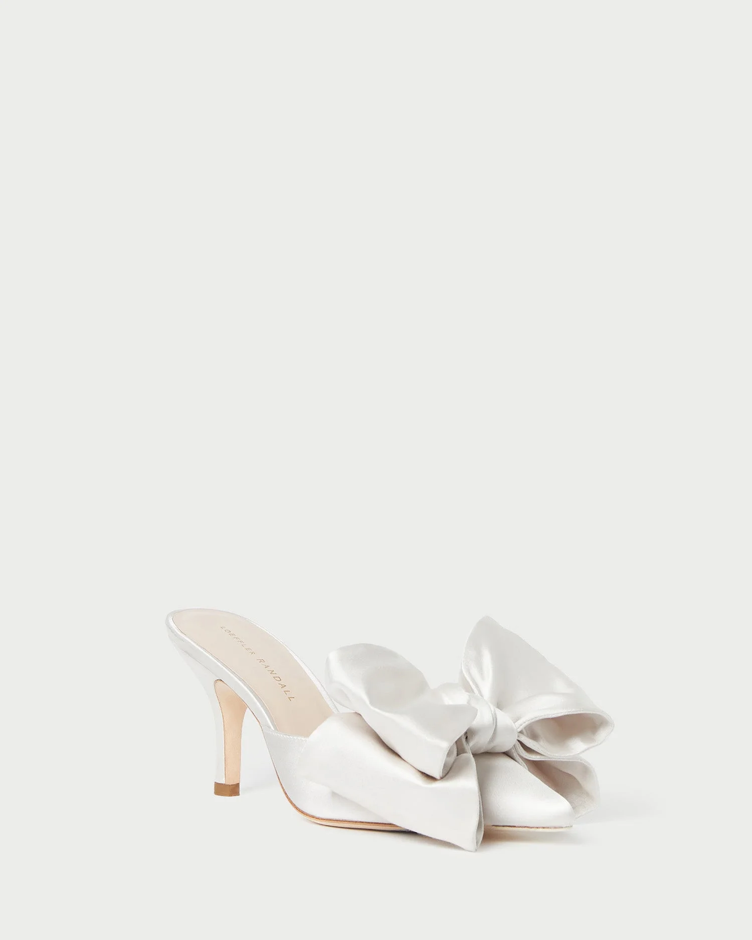 Margot Cream Satin Bow Mule - 1