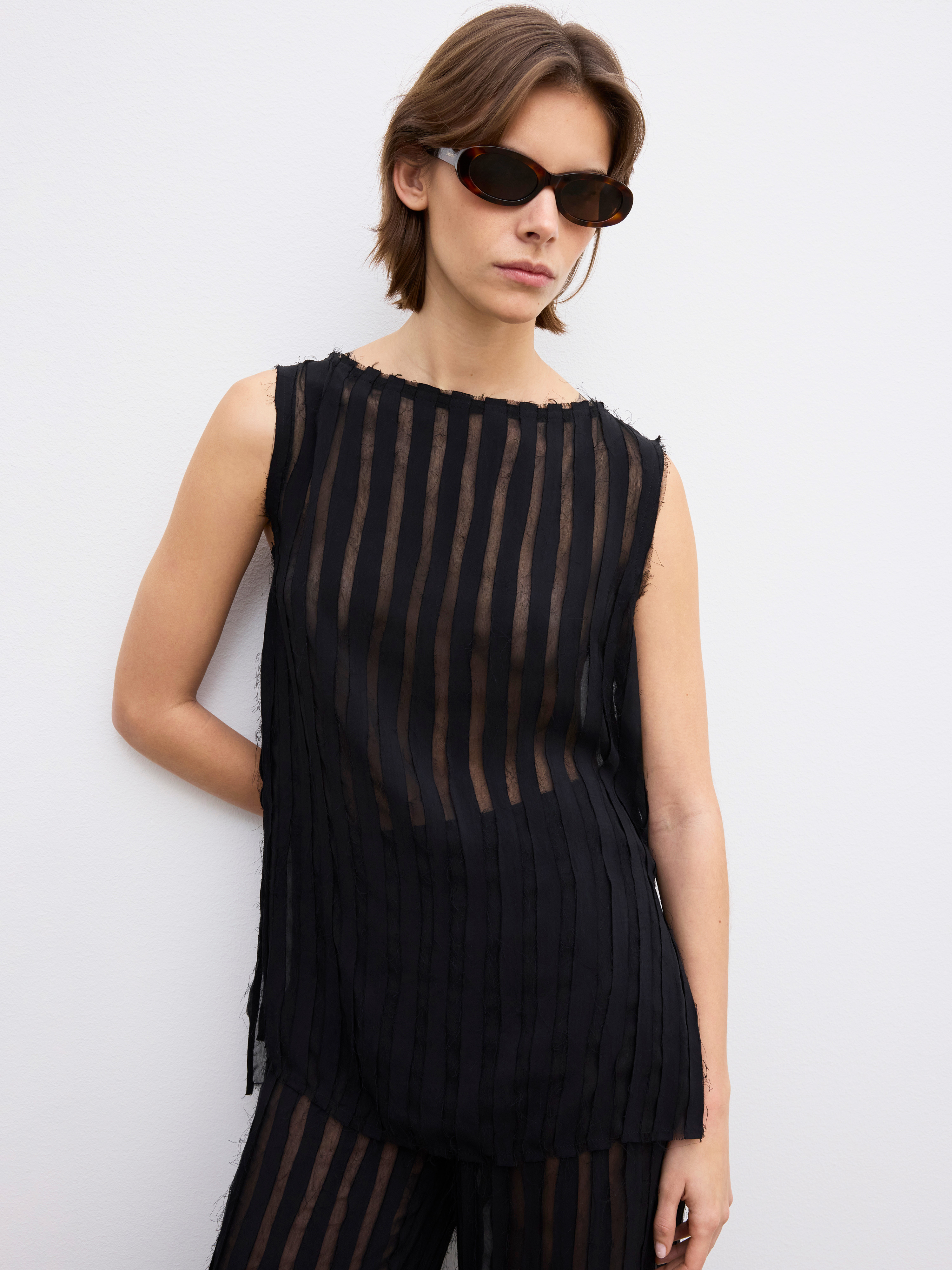 Stripe sheer top - 2
