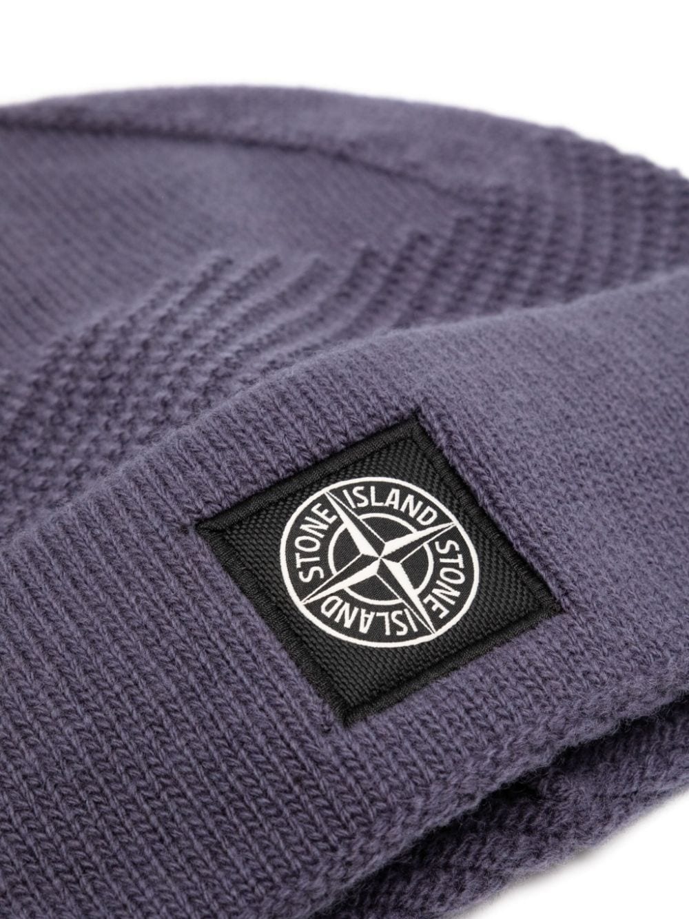 logo-patch ribbed-knit beanie - 2
