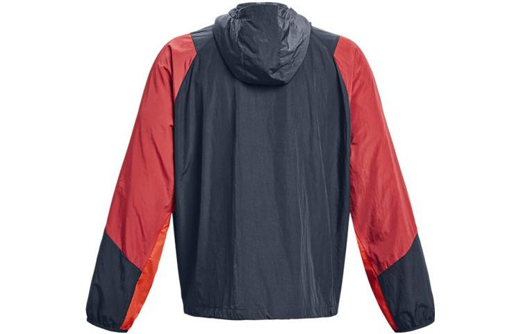 Under Armour Rush Woven 1/2 Zip Anorak Jacket 'Red Grey' 1377183-044 - 2