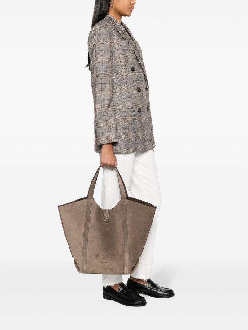 Brunello Cucinelli large suede tote bag outlook