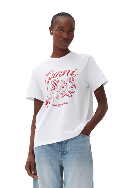 GANNI RELAXED BUNNY T-SHIRT outlook