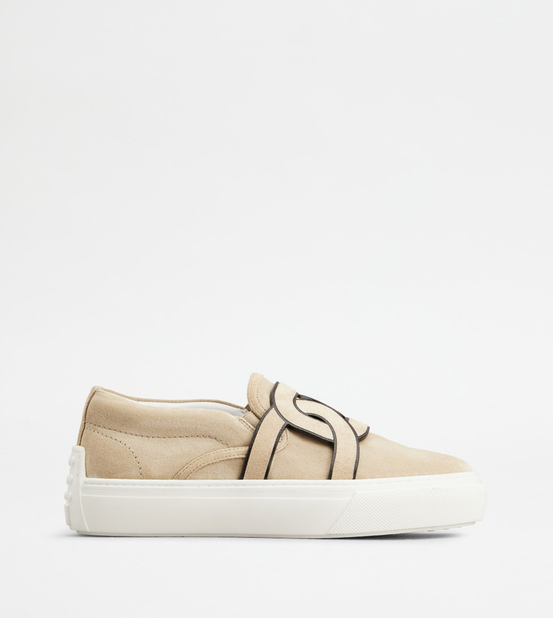 KATE SLIP-ONS IN SUEDE - BEIGE 1
