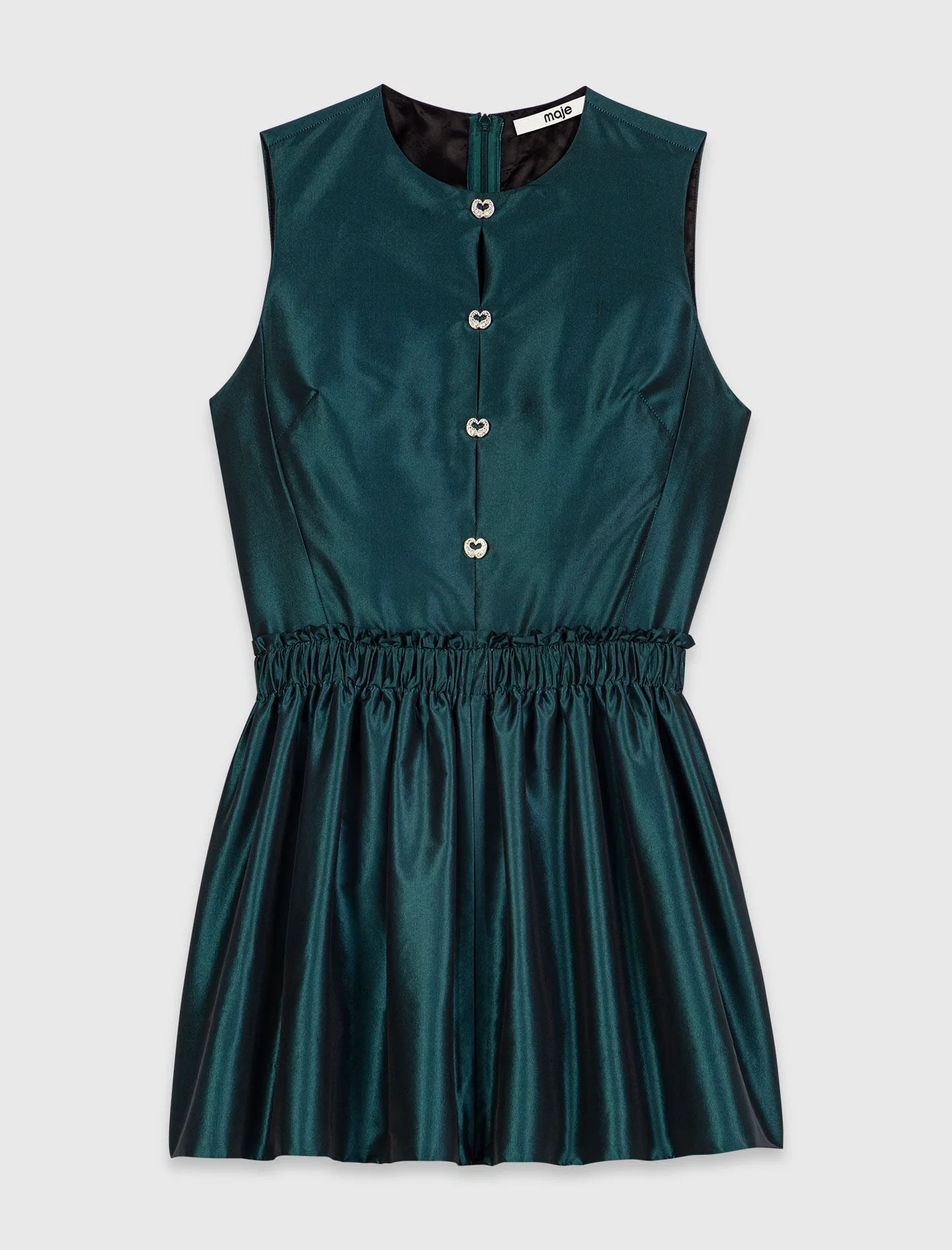 Satin jumpsuit with jewel buttons - 1