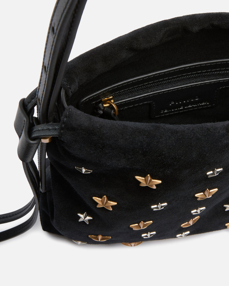 SUEDE MINI SLOUCHY BAG WITH STAR STUDS 4