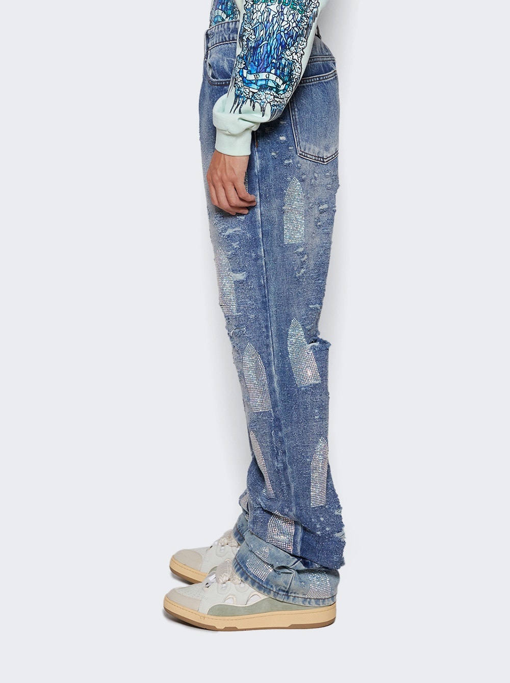 1年保証 supplier Crashed Rhinestone Wide Denim | www.permidrive.fr