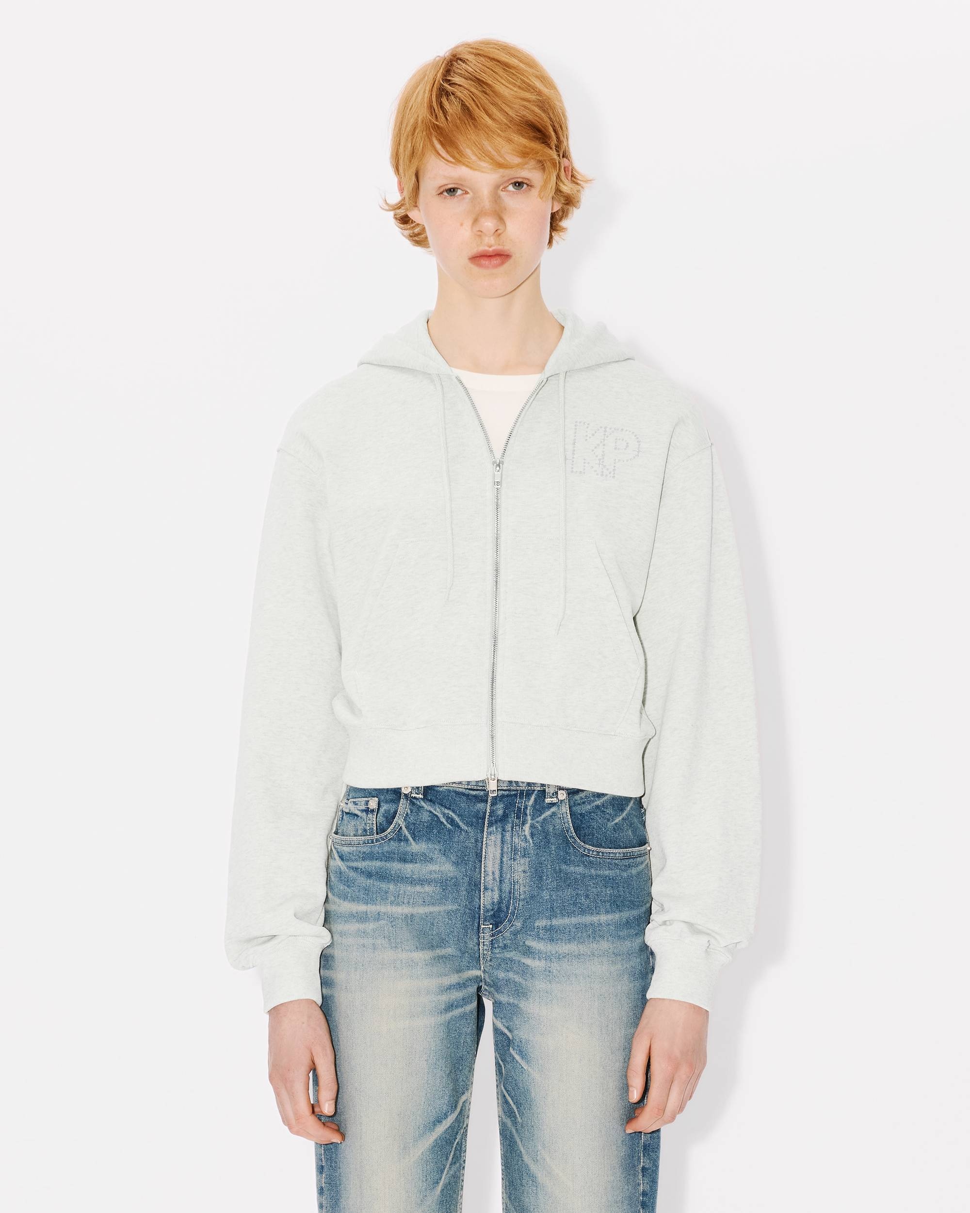 'KENZO Constellation' cropped zipped hoodie - 3
