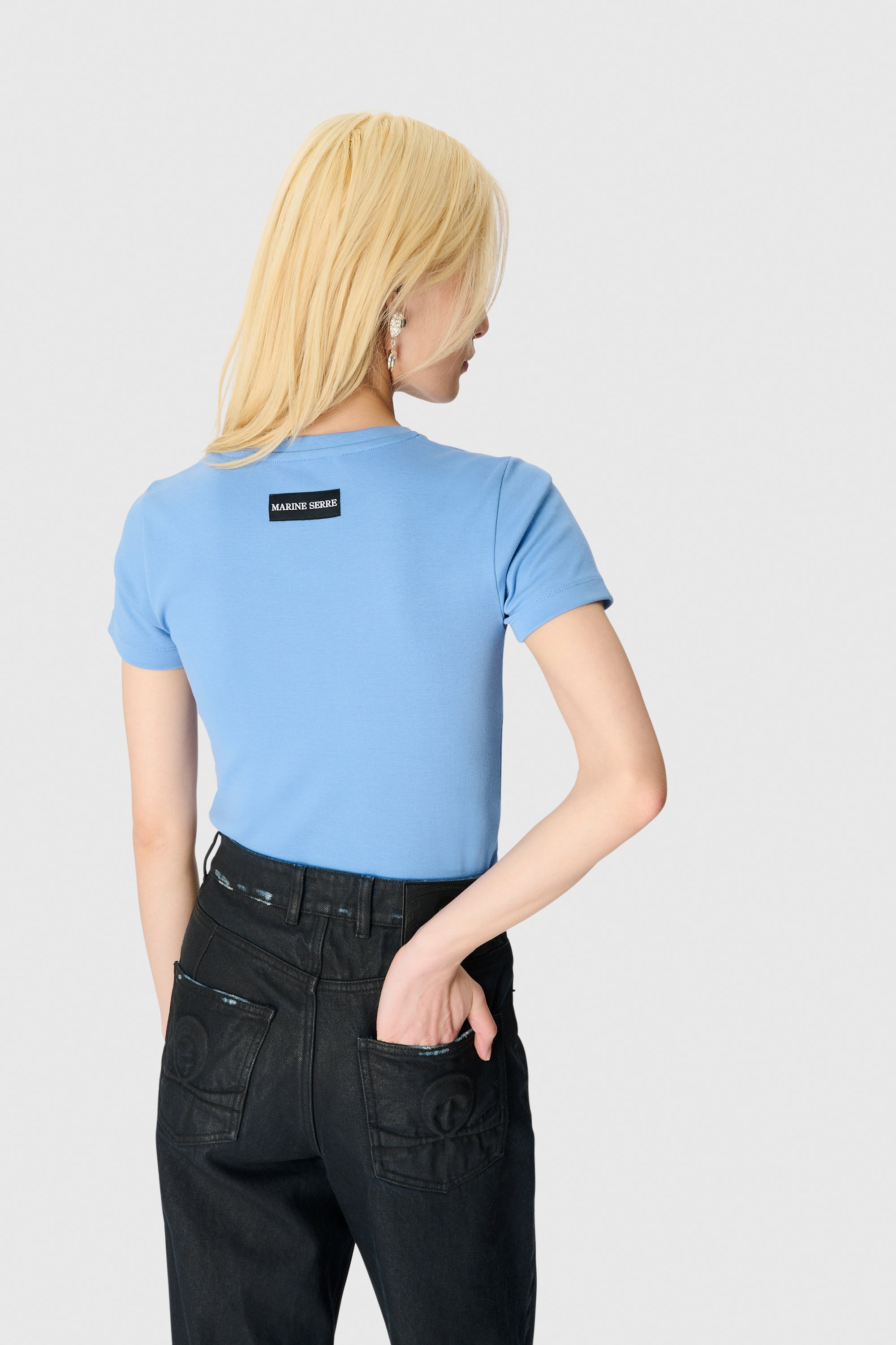 Moon Logo Ribbed Jersey Baby Fit T-Shirt - 3