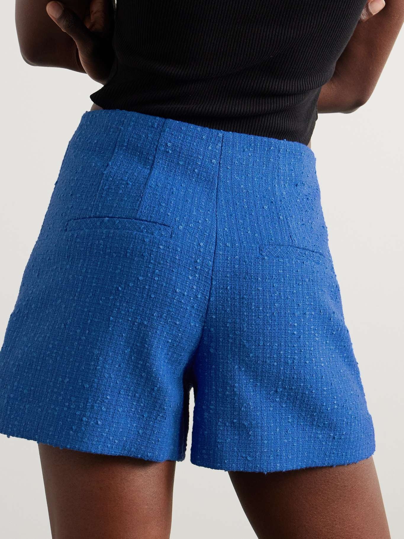 Jazmin cotton-blend bouclé-tweed shorts - 4