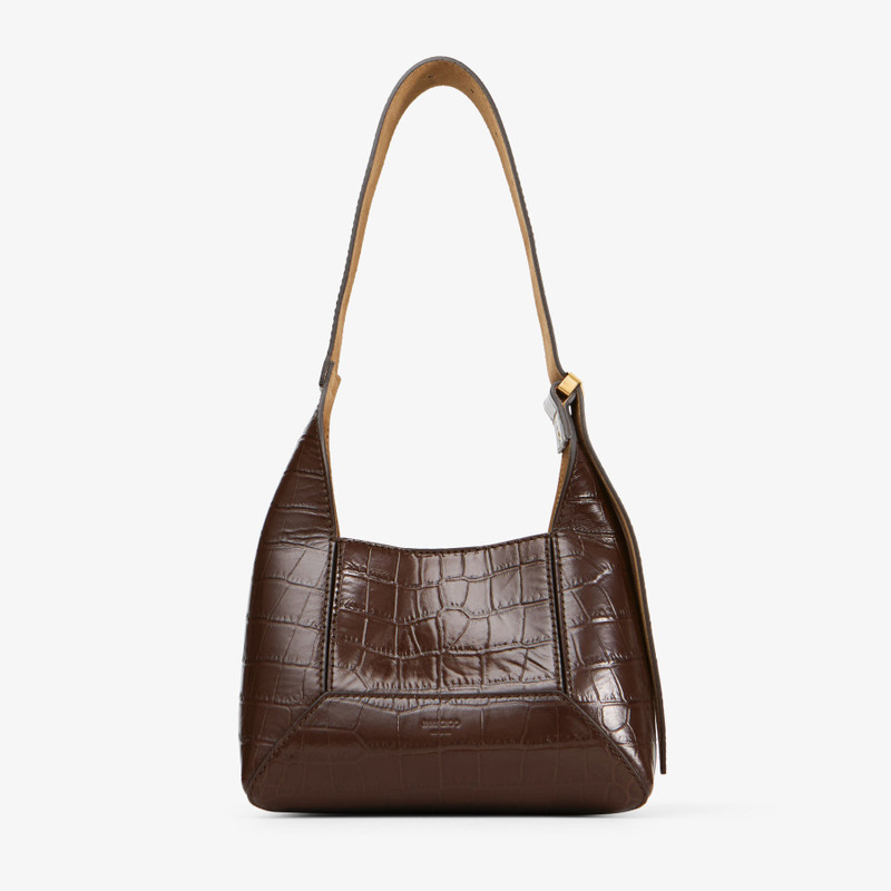 Diamond Hobo S
Chocolate Croc Embossed Calf Leather Shoulder Bag 1
