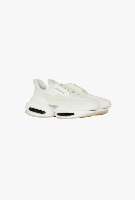 White leather, neoprene and suede B-Bold low-top sneakers - 2