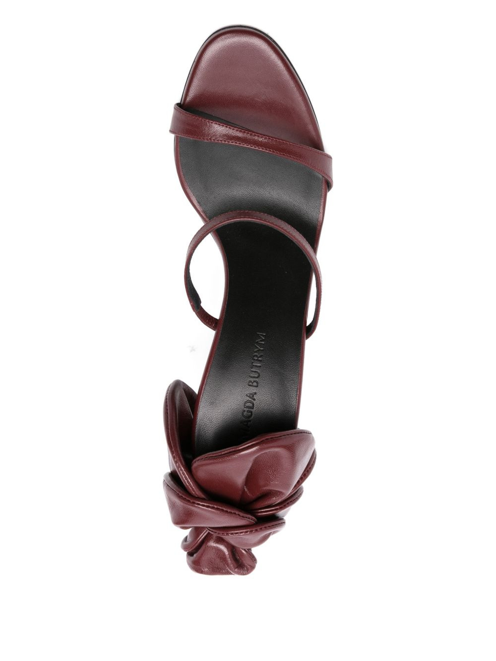 bow-embellished leather sandals - 4