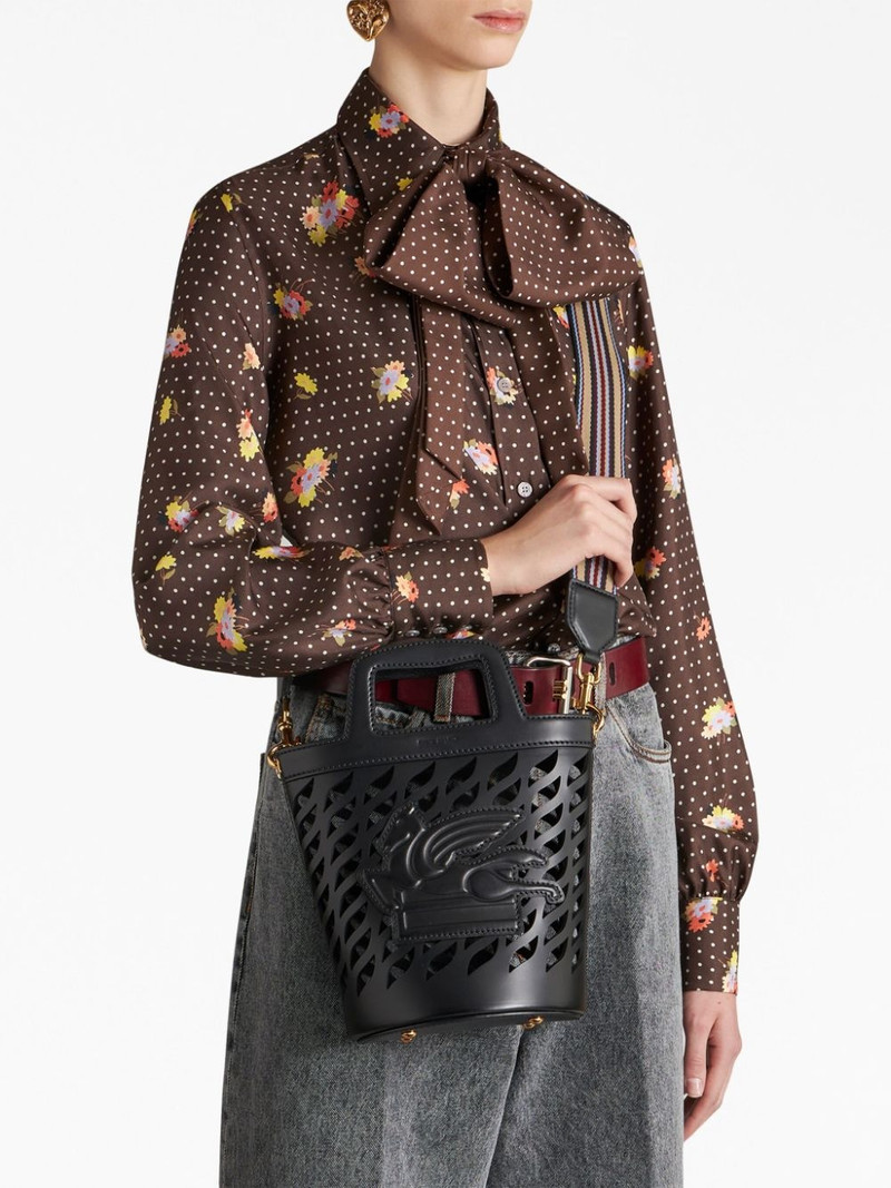 Etro Coffa leather bucket bag outlook