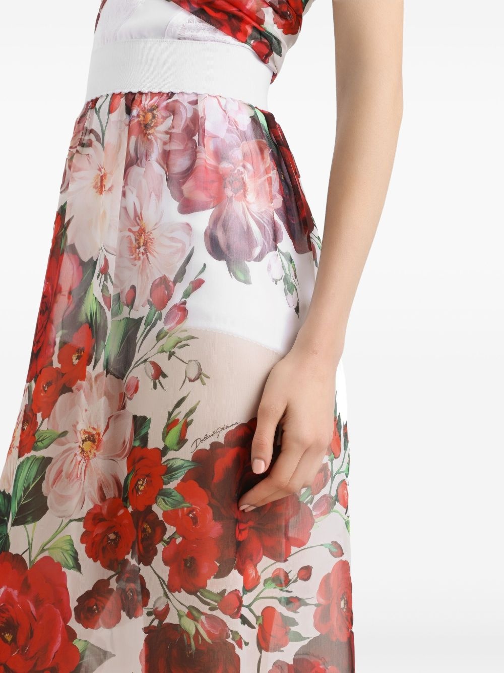 floral-print midi skirt - 5