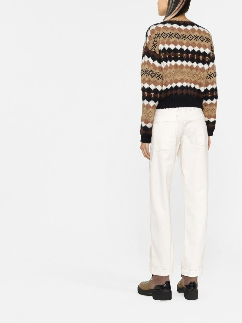contrast-stitching straight-leg jeans 3