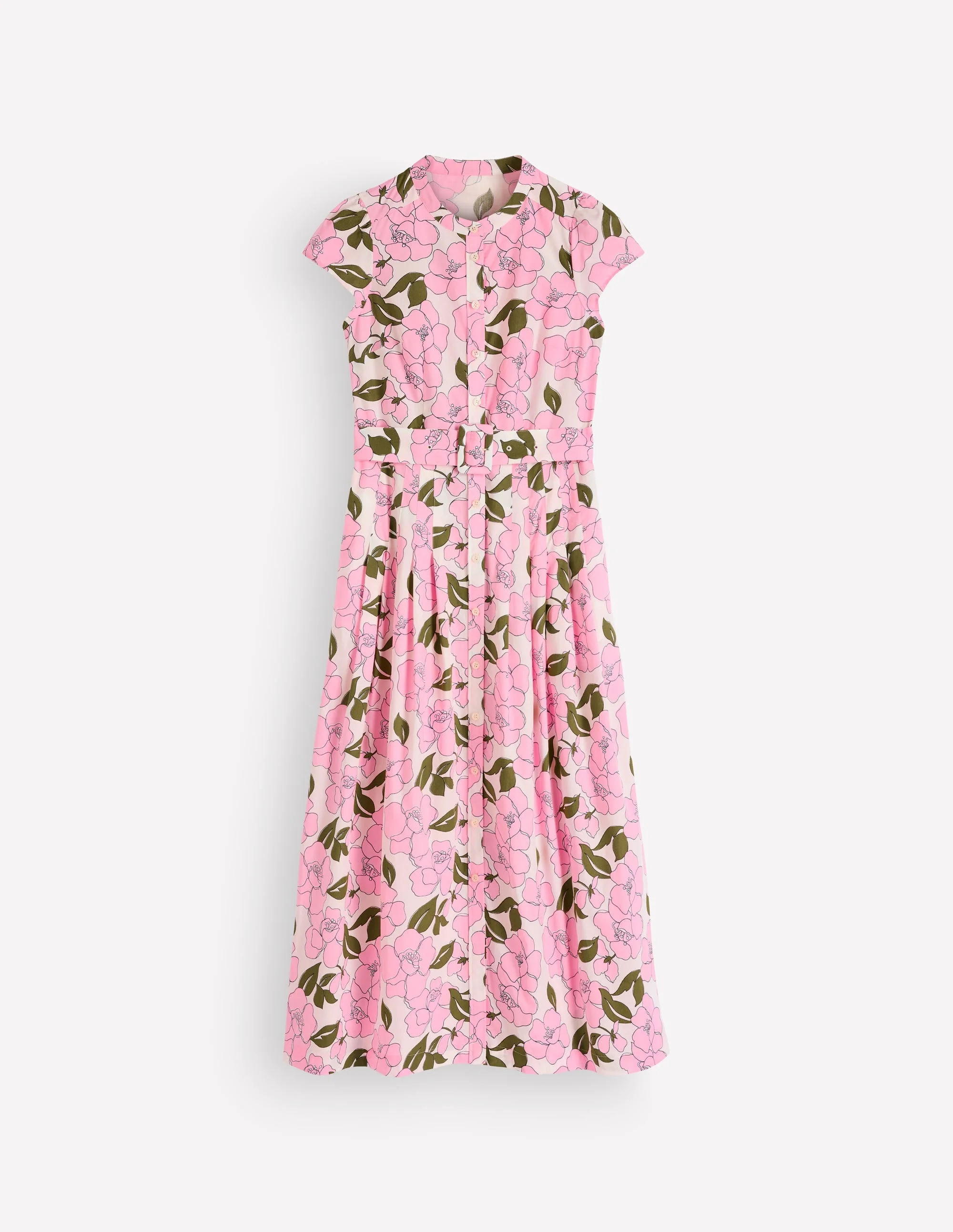 Arabella Cotton Maxi Dress-Pink Radiant Bloom - 1