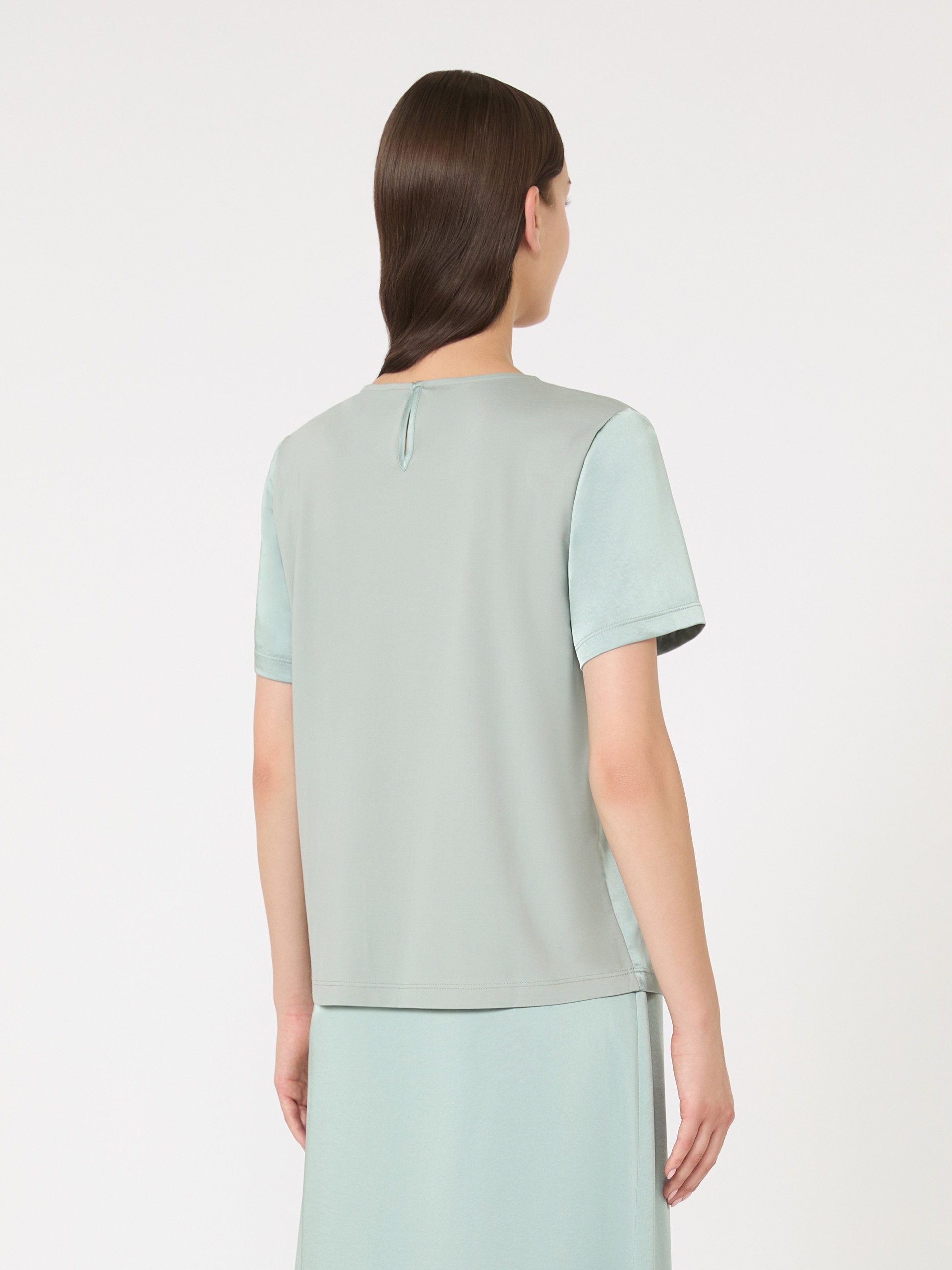 GILBERT Satin and jersey T-shirt - 4
