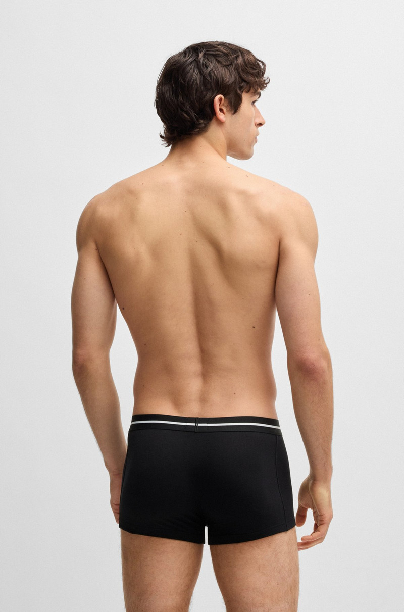BOSS THREE-PACK OF STRETCH-COTTON TRUNKS WITH LOGO WAISTBANDS outlook