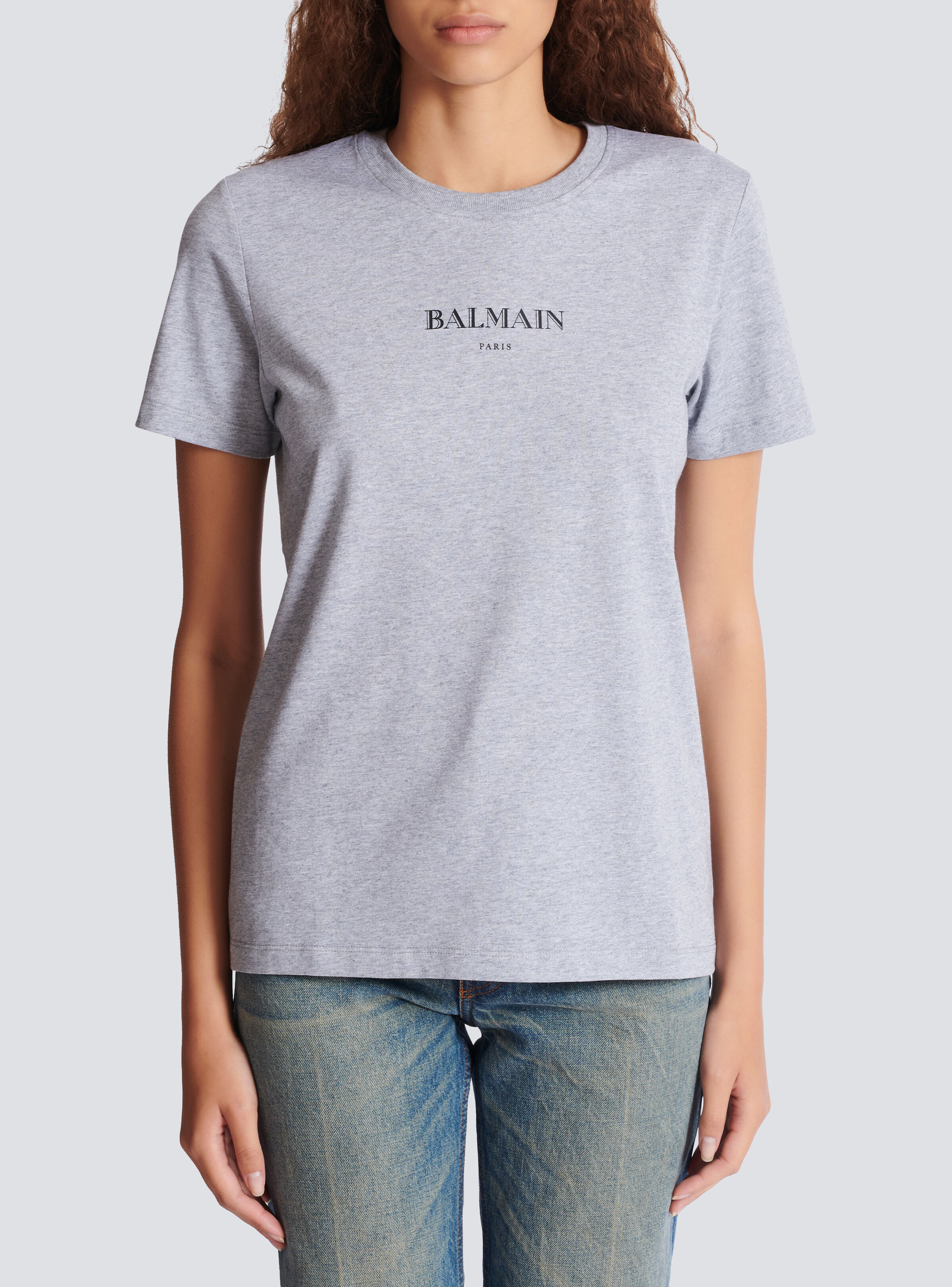 T-shirt with Balmain print - 5